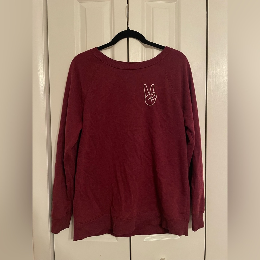 Old Navy Peace Sign Crewneck Sweatshirt Size M